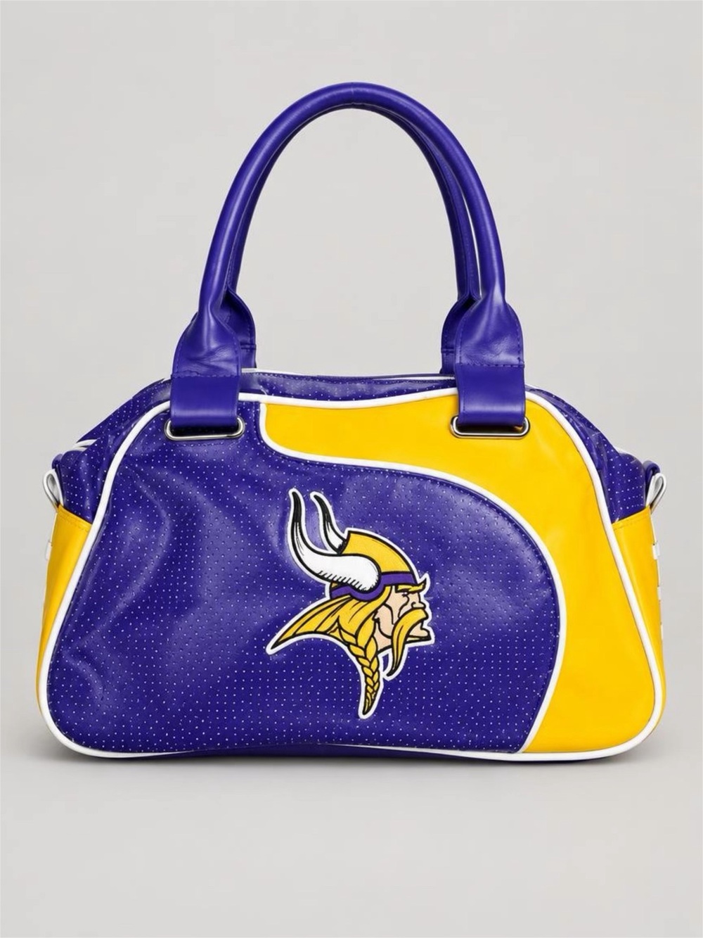 Purple & Yellow MN Vikings Logo Football Purse